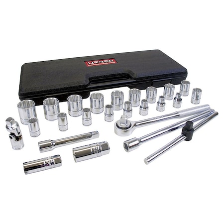 Urrea 1/2" drive socket set with accessories 25PC 5400PC